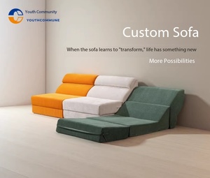 Divano Letto Singolo Modulare Moderno Angolare Semicircolare in Spugna Compressa Sottovuoto con Rivestimento Lavabile per <span class=keywords><strong>Soggiorno</strong></span> - Produzione di Fabbrica - Product Image 1