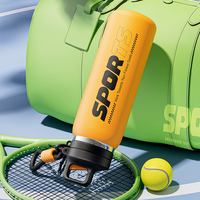 Bouteille d'eau de cyclisme de 600 ml, thermos en acier inoxydable, isolation sous vide, conservation de la chaleur pour le sport, l'extérieur, l'utilisation des étudiants