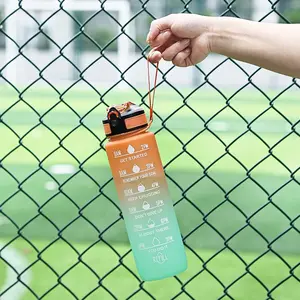 Trending Products 2024 New Arrivals Plastic Water Jug Bottle Drink Tritan Motivational Water Bottle