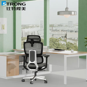 オフィスチェア,アルミ合金製バックモダン人間工学オフィス家具4Dヘッドレストフルメッシュエグゼクティブチェア - Product Image 1