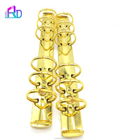 Alta calidad, oro, 225mm, 6 anillos, carpeta de Clip de papel de Metal grande, mecanismo de anillo personalizado en forma de O para accesorios de carpeta de archivos