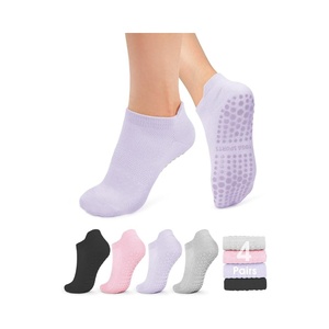 Women's High Quality Athletic Pilates <b>Socks</b> Breathable Anti-Skid Yoga Non-Slip Grip Wholesale Sport Underwear Bottom for Youth - Product Image 1