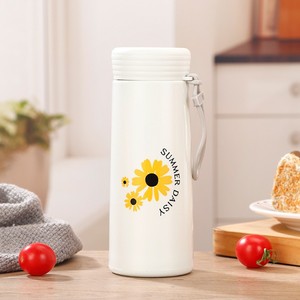 Copo de Vidro Criativo Little Daisy, Bonito, de Dupla Camada, Ecológico, à Prova de Vazamentos, Selado, Portátil, Prático, Garrafa de Água Promocional para Estudantes - Product Image 4