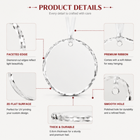Ornement en verre cristal Art Déco |   Pendentif suspendu facetté de 80 mm |   Cadeau personnalisé pour meilleur ami, pour la décoration de fête et de mariage