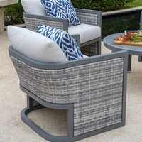 China Professional Manufacture Outdoor Aluminium Sofa Set Moderne Gartenmöbel für Wohnzimmer Hotel Eingang Modern Outdoor
