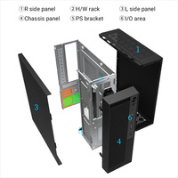 Boîtier de bureau d'affaires châssis 8L noir SPCC acier Micro ATX Mini ITX Compatible SSD USB type-c boîtiers d'ordinateur