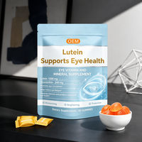 Complément de Lutéine en Gommes OEM Personnalisable de Haute Qualité, 60 Pièces, Formule Douce pour la Santé Visuelle