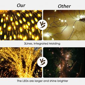 Guirlandes lumineuses intelligentes pour Noël, imperméables, pour l'extérieur, décorations de Noël - Product Image 5