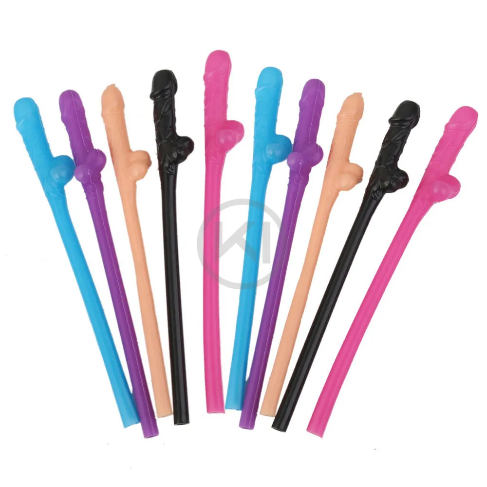 Bachelorette Party Favors henparty supplier toys props dicky shape penis straws sucking straws Miami nightclub agogo bar lounge