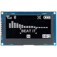 Módulo de Pantalla AMOLED de 2.4" 2.42 Pulgadas 128x64 con Interfaz Serial IIC I2C Blanco/Azul/Amarillo SSD1309 12864 de 4 Pines para R3 C51