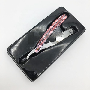 Professional <b>Razor</b> Custom Design Throat Cut Paper Coating Handle Stainless Steel Replaceable Blade <b>Straight</b> <b>Razor</b> Top Product - Product Image 5