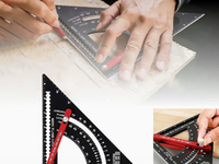 Règle mobile de 7 pouces, règle triangulaire réglable, règle de traçage, goniomètre en alliage d'aluminium, outils auxiliaires