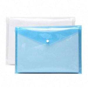 Sobres de Plástico Transparente con Cierre de Botón a Presión para Material Escolar y de Oficina, Carpeta de Archivo Tamaño Carta A4 - Product Image 2