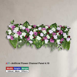 Artificial Flower Factory Silk Rectangle Spring Radiance Luxe Lavender Meadow White Channel Panel <b>Pastel</b> Rose Tropical Leaf Row - Product Image 2