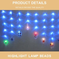 Décoration Micro Chaîne Rideau Lumineux LED Amovible pour Fenêtre Extérieure, Idéal pour DJ et Usage Commercial