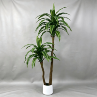 Grande plante artificielle Dracaena à tronc réaliste – Résistante aux UV, écologique et durable pour la décoration intérieure/extérieure des hôtels, maisons et jardins