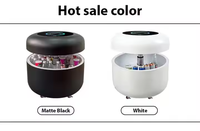 Table basse de camping intelligente portable avec haut-parleur Bluetooth Mini réfrigérateur à chargement sans fil et conception circulaire composite