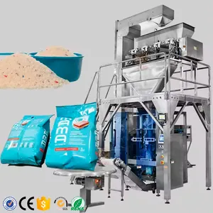 Mesin pengemas bubuk deterjen cucian otomatis industri 1KG 2KG mesin pembungkus tas bubuk cuci sabun