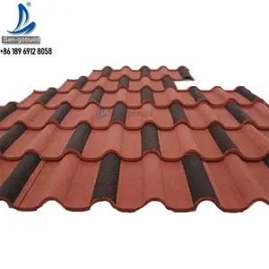 밀라노 지붕 타일 돌 코팅 스틸 금속 타일 시트 스틸 지붕 프레임 일본 지붕 타일 판매