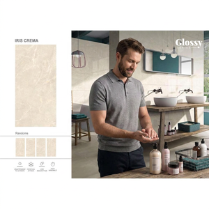 Azulejos de Porcelana Mate Beige Marvel de 60x120cm, Efecto Mármol, Colección para Pisos y Paredes, para Espacios Modernos - Product Image 4