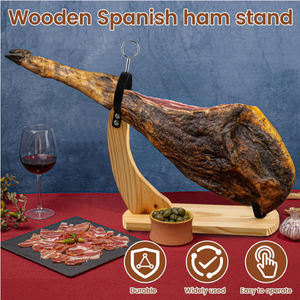 Soporte de madera para jamón para tallar jamones españoles, estante para jamón con almohadillas antideslizantes, soporte <span class=keywords><strong>profesional</strong></span> para tallar jamón, utensilios de cocina - Product Image 2