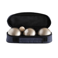 Ensemble de boules de pétanque en acier argenté-jaune ZQURE pour les sports et jeux de plein air