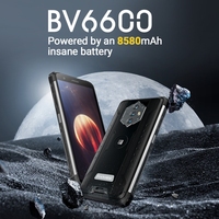 Téléphone mobile Android Blackview BV6600 avec triple caméra arrière, 4 Go + 64 Go, batterie 8580 mAh, écran Full Screen 5,7 pouces, débloqué, 4G