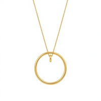 Collier pendentif cercle ouvert personnalisé, chaîne en métal, bijoux minimalistes tendance pour les grossistes