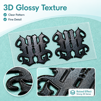 Services ODM/OEM : Étiquettes thermocollantes en TPU à effet 3D en relief, très extensibles, flexibles, lavables, pour patchs de vêtements