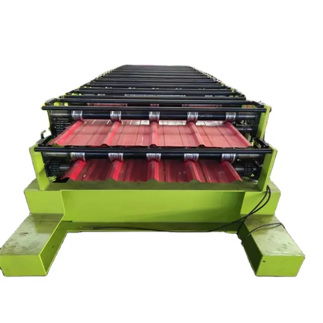 China made 0.3-0.8mm corrugated roof plate rolling forming machine ibr ladder plate tile making machine