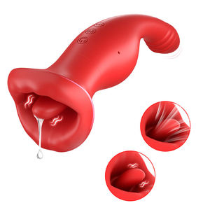 Jouets sexuels adultes 2-en-1 Stimulateur de téton et de clitoris pour point G Vibromasseur avec fonctions de morsure et de poussée buccale - Product Image 2