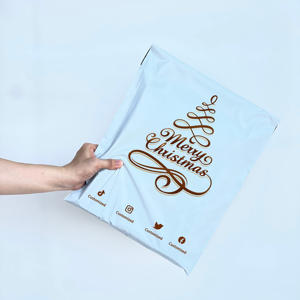 Bolsas de Envío de Polietileno Biodegradables con Logotipo Personalizado para Camisetas, Embalaje Navideño - Product Image 1