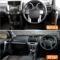 YBJ ABS accessoires intérieurs de voiture pour Toyota Prado 2010-2017 & FJ150 2018-2021 LC150 Kit de mise à niveau intérieur décoratif