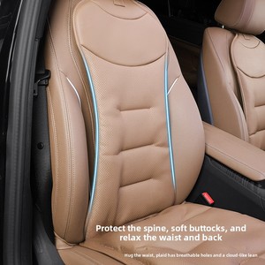Coussin de dossier de siège toutes saisons en cuir nappa pour Mercedes-Benz BMW Passat Cars Coussin de siège de voiture à ventilation respirante d'été - Product Image 4