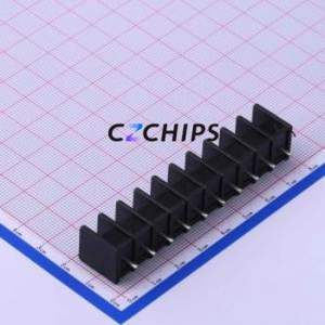 DBT30C-7.62-10P-BK-P Barrier Terminal Block Through hole Component (THT),P=7.62mm Connector Two Sides 7.62mm 1x10P Straight Pin - Product Image 2