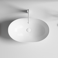 Nouvelle arrivée Art Basin Designer Lavabo minimaliste Lavabo ovale grande taille pour salle de bain