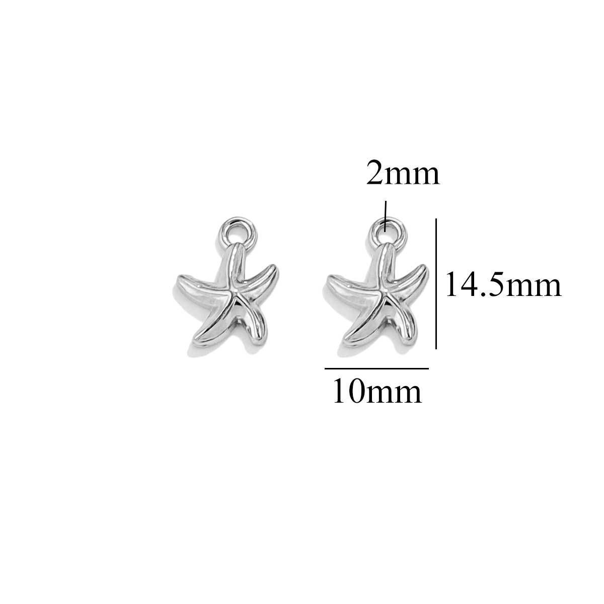 Estrella de mar color acero-517[0.65g]