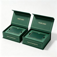Boîte magnétique de luxe avec logo personnalisé, porte-cartes VIP, boîte cadeau avec insert en papier, boîte cadeau pour la promotion d'entreprise, boîtes d'emballage en carton