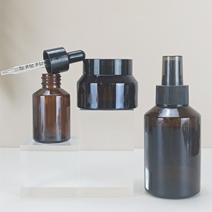 Tarro de Vidrio Ecológico Esmerilado de 15g 30g 50g 100g en Color Ámbar, Verde, Azul y Negro para Cremas Cosméticas y Mascarillas Faciales - Product Image 3