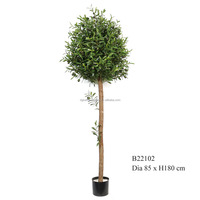 Hauteur 100cm Plantes Artificielles Verdure Oliviers Topiaire Décoration pour La Maison Jardin en Pot