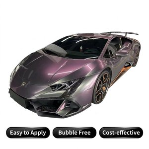 Pellicola Premium in PET per Wrapping Auto Rosso Nebula Rosy Clouds Super Lucida Senza Effetto Buccia d'Arancia Protezione Vernice 6.5mil - Product Image 1