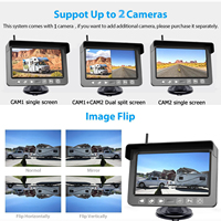 Caméra de recul solaire sans fil 1080P WIFI Caméra de recul sans fil étanche pour voiture caravane Rvs