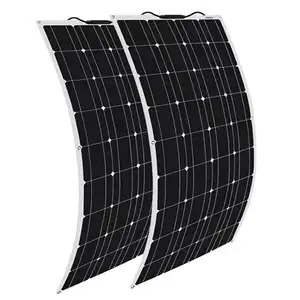 Preço de atacado Painel Solar Flexível para Carro Telhado 200W 18V com Conector Anderson Controlador de Carga Solar para Energia Solar