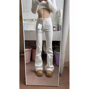 2025 Women's High-<b>Waisted</b> Bootcut Slim Fit <b>Jeans</b> <b>Elastic</b> Lengthened Horseshoe Trend for Spring and Autumn - Product Image 3
