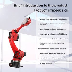 Robot six axes BORUNTE avec système de vision 3D, capteur de soudure, moteur, boîte de vitesses, PLC, IP67, entraînement servo-électrique pour soudage TIG/MIG/MAG - Product Image 2