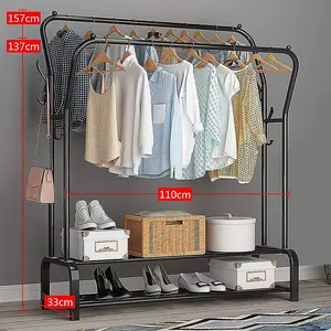 High Quality Durable Using Living Room Furniture Stand Clothes Drying Racks Display Hanger Cloth Coat Racks Stand
