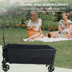 Petit chariot pliable, léger, portable, facile à ranger, roues universelles, jardin, appartement, shopping, voyage, extérieur - Product Image 6
