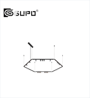 GUPO Factory 24V 2W 3W MINI Spotlight Magnetic Slim Ultra Thin MINI Track Rail LED Jewelry Spot Light Cabinet Spot lights