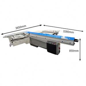 Sierra de mesa deslizante eléctrica con ajuste de ángulo y elevación eléctrica para materiales de construcción de paneles - Product Image 3