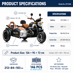 <span class=keywords><strong>Moto</strong></span> Elettrica 12V per Bambini al Miglior Prezzo di Fabbrica, Giocattolo a Tre Ruote con Doppio Motore, Resistente e Divertente per Bambini dai 2 ai 7 Anni - Product Image 2